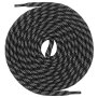 Mount Swiss© Polyester Schnürsenkel - Muster 3 - schwarz/grau - 100 cm
