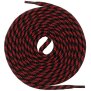 Mount Swiss© Polyester Schnürsenkel - Muster 3 - schwarz/rot - 100 cm