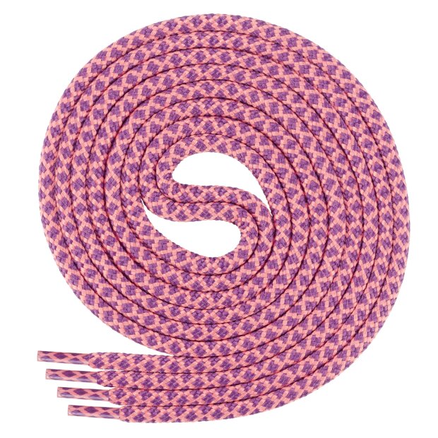Di Ficchiano Polyester Schnürsenkel - peach/purple - Karo - 70 cm