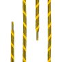 Di Ficchiano Qualitäts-Schnürsenkel - M2 - gelb/schwarz - 140 cm