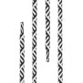 Di Ficchiano Polyester Schnürsenkel - Twist - weiß/schwarz - 130 cm