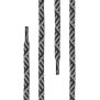 Di Ficchiano Polyester Schnürsenkel - Twist - schwarz/grau - 150 cm