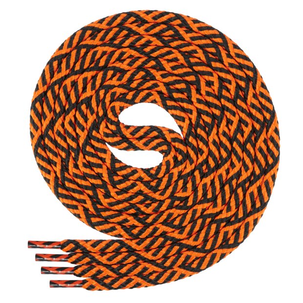 Di Ficchiano Polyester Schnürsenkel - Twist - schwarz/orange - 140 cm