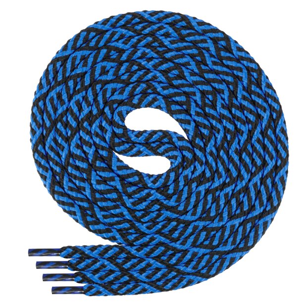 Di Ficchiano Polyester Schnürsenkel - Twist - schwarz/blau - 150 cm