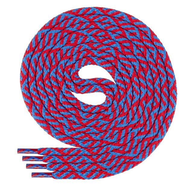 Di Ficchiano Polyester Schnürsenkel - Twist - rot/blau - 120 cm