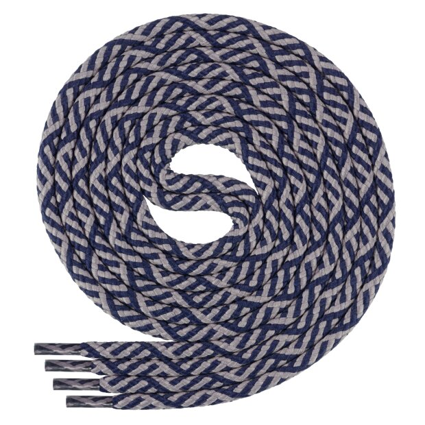 Di Ficchiano Polyester Schnürsenkel - Twist - dunkelblau/grau - 150 cm