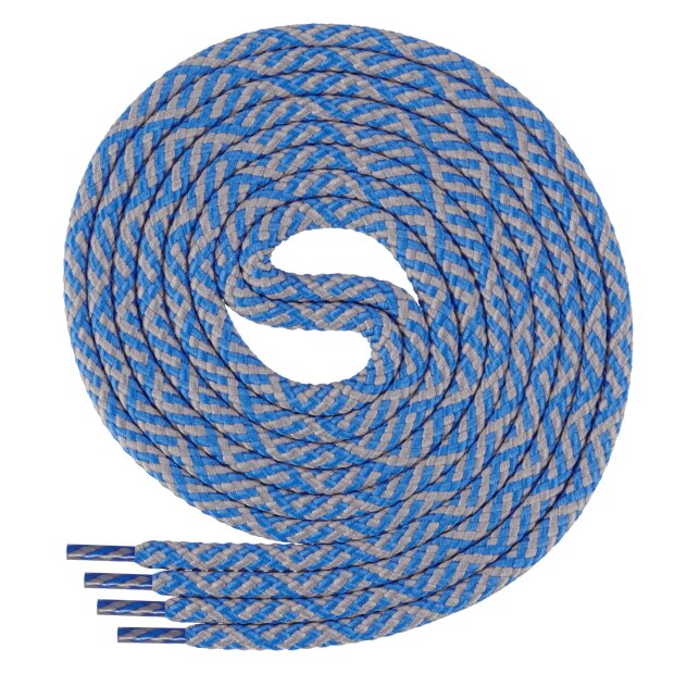 Di Ficchiano Polyester Schnürsenkel - Twist - blau/grau - 130 cm