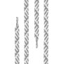 Di Ficchiano - flache Schnürsenkel - weiß/grau Twist - 100 cm