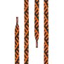 Di Ficchiano - flache Schnürsenkel - schwarz/orange Twist - 200 cm