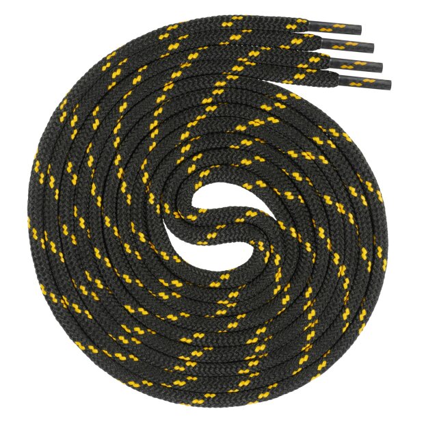 Swissly Schnürsenkel - schwarz/gelb - 100 cm
