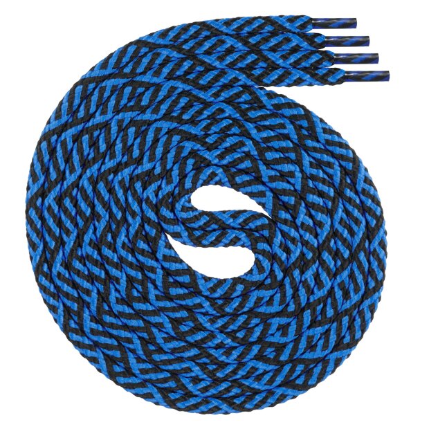 Swissly Schnürsenkel - Twist - schwarz/blau - 150 cm
