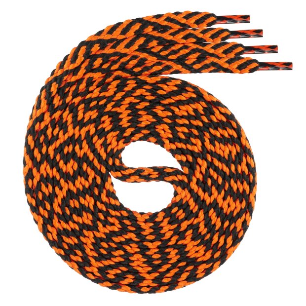 Swissly  Schnürsenkel - Twist - schwarz/orange - 150 cm
