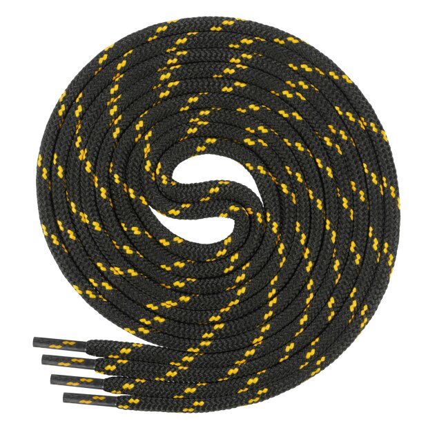 Di Ficchiano Polyester Schnürsenkel - schwarz/gelb - 120 cm